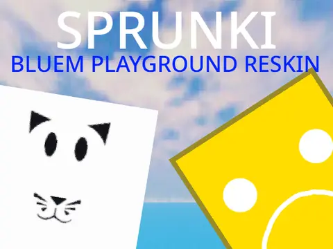 Incredibox Sprunkibluem Playground reskin mod featuring Sprunki characters in Roblox environment