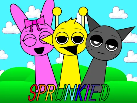 Incredibox Sprunkied V2 game logo featuring colorful Sprunki characters