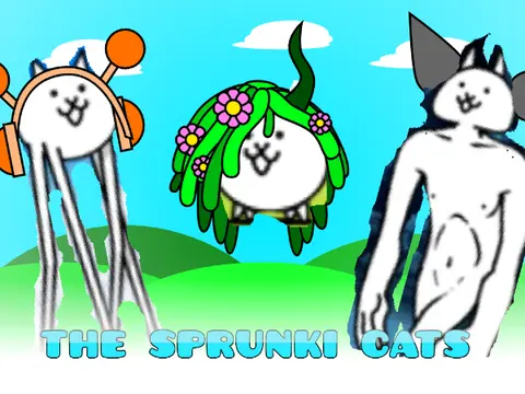 Logo for Incredibox The Sprunki Cats, a music mixing game with cat-themed Sprunki characters