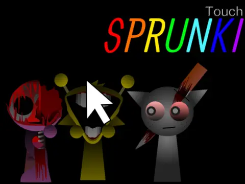 Touch Sprunkis game logo featuring colorful sprunki characters