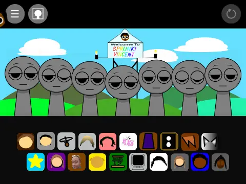Logo for Incredibox Vincent-Sprunki 2025 Update mod featuring Vincent and friends