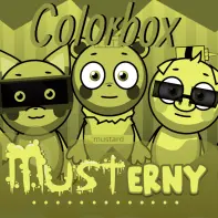 Incredibox x Colorbox Musterny Official Logo featuring Sprunki characters mixing music