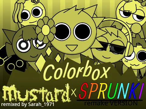 Logo for the Incredibox Sprunki Mustard mod featuring custom voice recordings