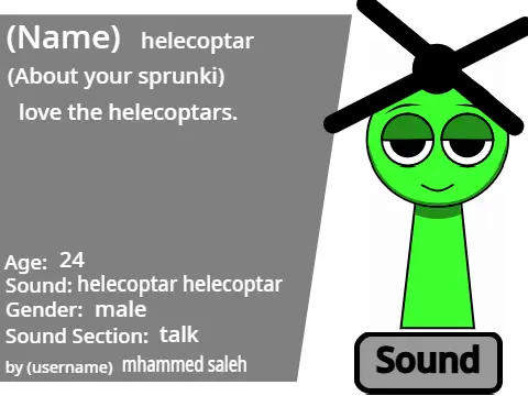 Info of Your Sprunki Remix character analysis game