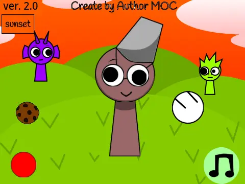 Interactive Brud Sprunki character with daytime background