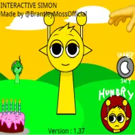 Interactive Simon Sprunki Game Logo - Horror Mod Retake Edition