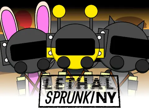 Lethal Sprunki-Mod Game Cover Art featuring horror-themed Sprunki characters