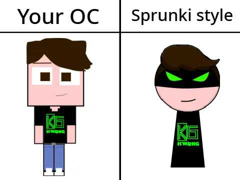 Maded My OC Into V2 game cover, showcasing Original Character transformation into Sprunki style
