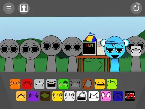 Maverick Sprunkie Retake official game logo featuring iconic Sprunki character
