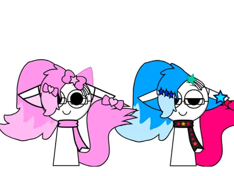 Fan-made Sprunki character designs for Me and Stepanek