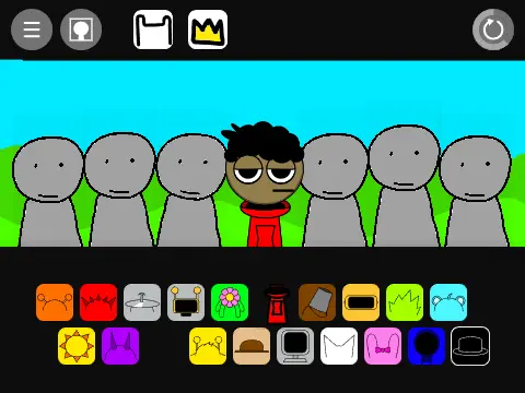 me test sprunki game logo featuring Sprunki characters