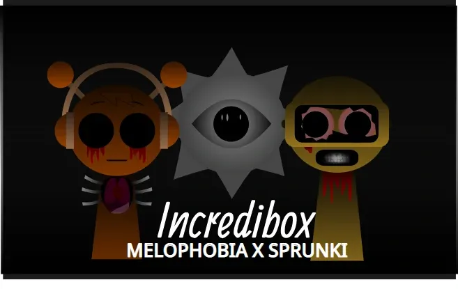 Melophobia X Sprunki Game Logo - Dark Horror Version