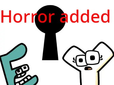 Alphabet Lore x Sprunki Horror Fixed game cover showing alphabet and Sprunki crossover