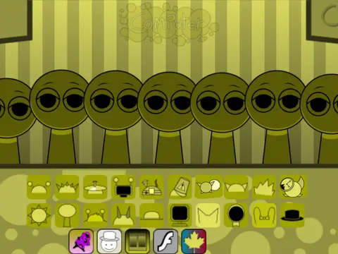 Mustard Sprunki character in Incredibox style with custom OC features