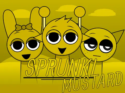 Mustard Sprunki character with yellow mustard-themed design