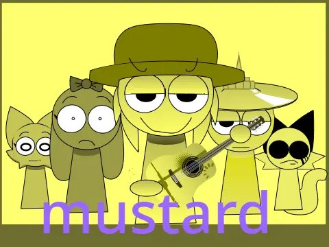 Official artwork for Mustard Sprunki Pyramixed Update Version 2 game