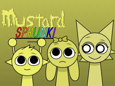 Mustard Sprunki V2 character in Incredibox style
