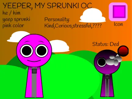Close-up artwork of the Sprunki Original Character named Yeeper