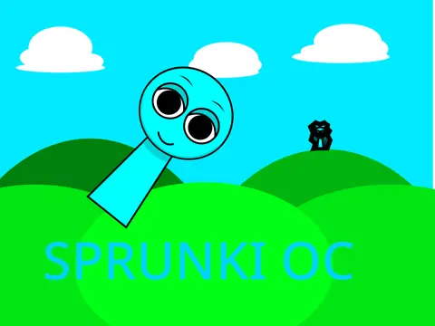 My Sprunki OC Cyc game screenshot showing shapeshifter sprunki character in various forms
