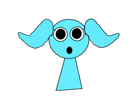 Logo featuring Lora, a sky-blue Sprunki Original Character