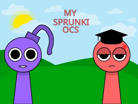 Sprunki OCs Invali Edition game cover showing original character designs