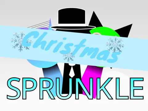 My Sprunki Remake Sprunkle Christmas holiday horror game logo