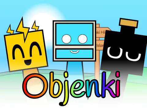 Logo for Objenki, a reskin mod of Sprunki Retake game