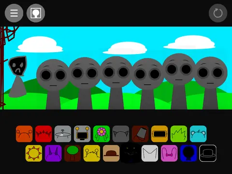 Classic Sprunki characters in remixed version with updated visual effects