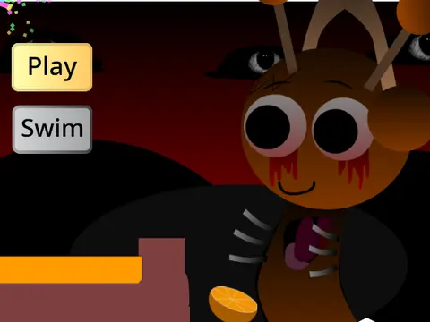 Oren Sprunki Virtual Pet game logo showing cute Oren character pet care interface
