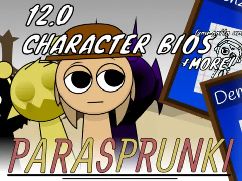 Para Sprunki Update 12.0 game logo showing infected Sprunki characters