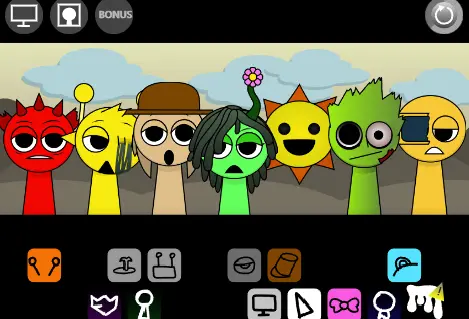 Paranormal Sprunki Game in Action Paranormal Sprunki Gameplay Screenshot