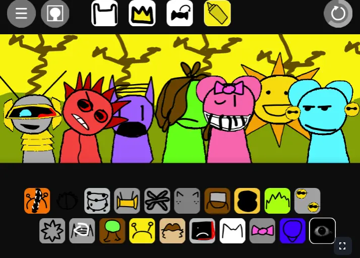 Parasprunked Gameplay - Dark Sprunki Infection Parasprunked Gameplay Screenshot - Infected Sprunki Characters