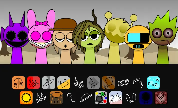 Parasprunki Gameplay Parasprunki Gameplay Screenshot - Infected Sprunki Characters