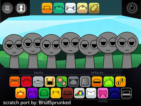 Parodybox Sprunki Swapped Only Horror game logo featuring twisted Sprunki characters