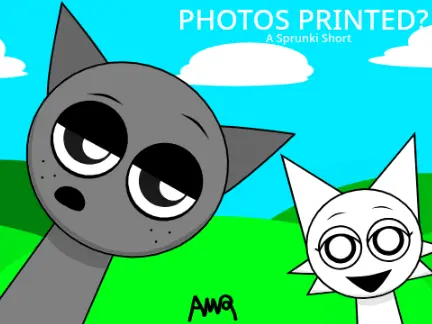 Photos Printed game featuring sprunki art and printable designs
