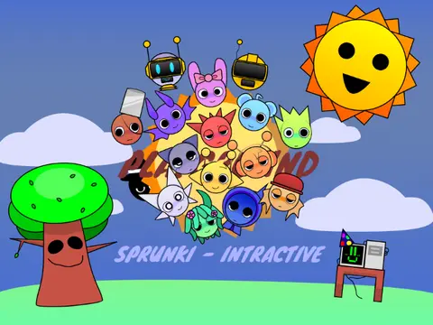 Logo for Playground Sprunki: Interactive All Characters, the expanded fan-made edition