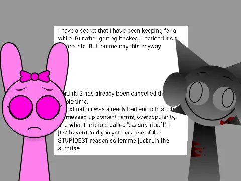 Game cover for POV Official Sprunki Update Was Cancelled showing character reactions