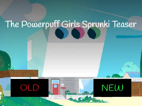 Teaser logo for PPG Sprunki crossover featuring cartoon-style characters
