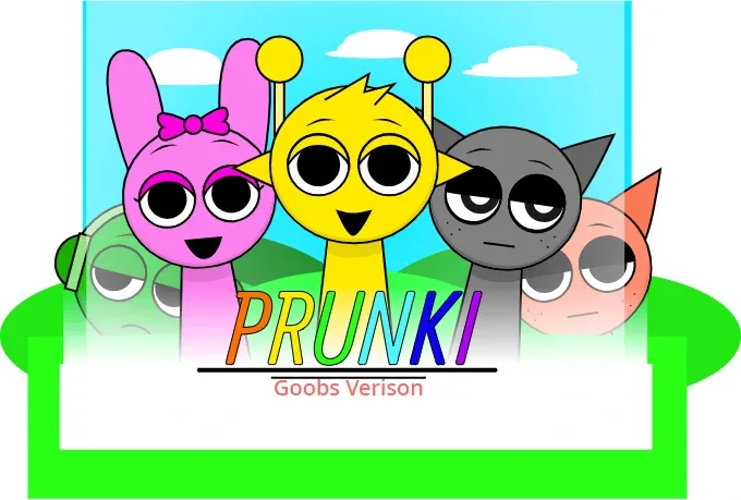 Prunki Game Logo - Colorful Sprunki Characters