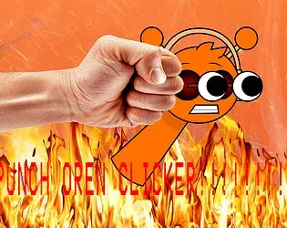 Punch Oren Clicker Game Logo featuring Oren character from Sprunki universe
