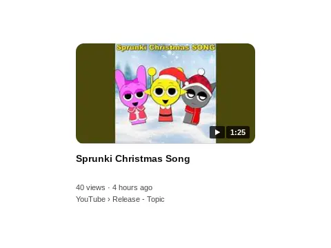Sprunki characters singing christmas songs in holiday themed music game