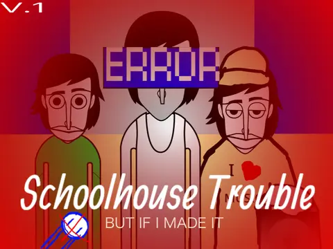 Logo for the Schoolhouse Trouble visual remaster Incredibox mod