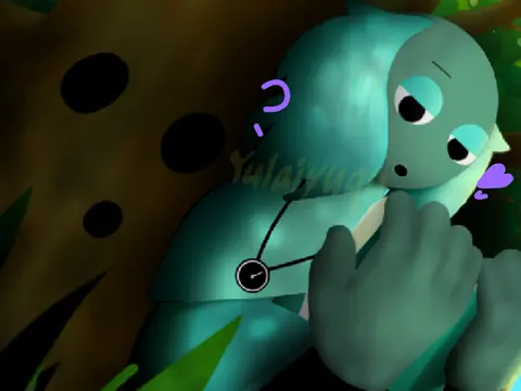 Art collection showcasing Zando and Nellix Sprunki original characters with multiple design variations