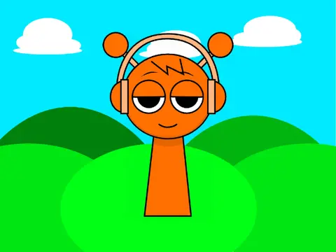 Logo for Scratch Cat But Sprunki New Character Remix, a crossover mod featuring detailed character statuses