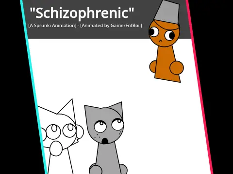 Logo for the Sprunki animation: Scratchtok Ultimate Scitzophrenic