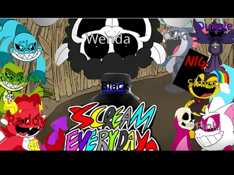 Logo for Scream Everyday: A Sprunki Song horror musical animation