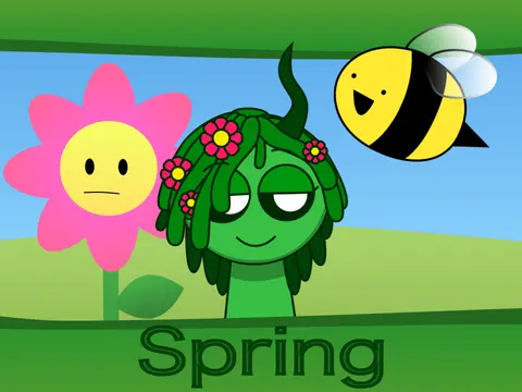 Seasonalbox v1 Spring Incredibox mod game logo featuring spring theme