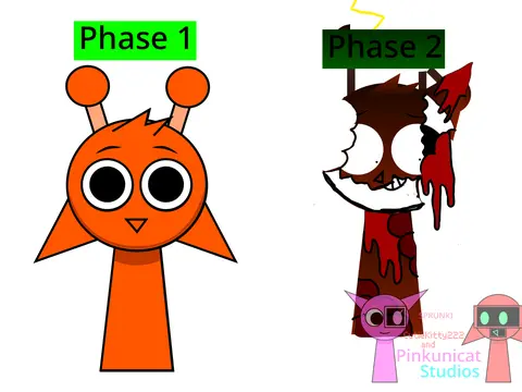Logo for the Pinkunicat OCs Sprunki mod where you can sign up to add your character