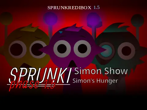 Logo for Simon's Hunger, the Phase 1.5 mod of the Sprunki Simon Show