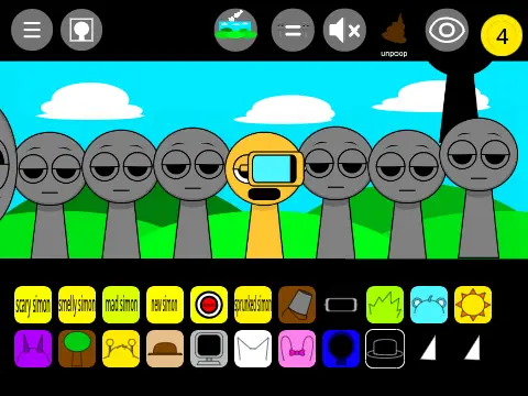 Official Simon Sprunki Game logo featuring Simon character from Sprunki universe